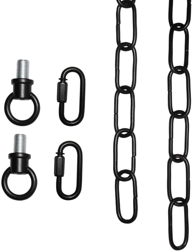 RddenIy 5.6 Feet Heavy Duty Pendant Light Fixture Chain, Permits Installation of Chain-Hung Fixtures on High Ceilings with Max Fixture Weight of 65 Pounds-Black - Image 1